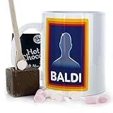 Hairyworm Aldi Inspired Funny Baldi Mug and Belgian Milk Chocolate/Hot Chocolate Stirrer Marshmallow Gift Set, (11oz) Thank You, Love You, Happy Birthday Mug Dad Mug, Father's Day Mug - Image 1