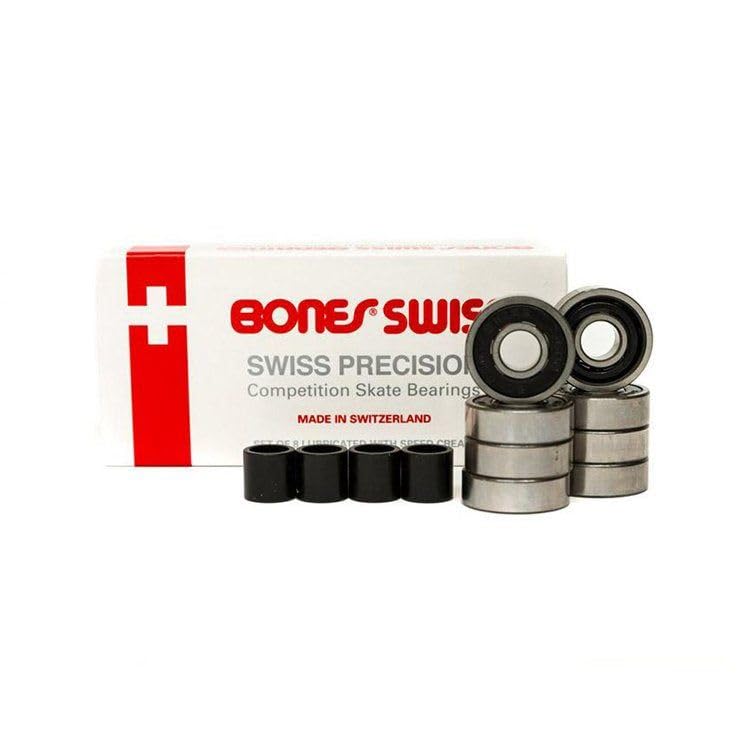 Bones Swiss Precision Competition Inline Skate Bearings, Set of 8