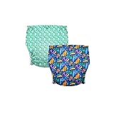 LAROTSUBA Unisex Adult Incontinence Pants,Reusable Diapers for Adults,Adult Cloth Diaper Cover,Incontinence Underwear Suitable for Bedridden,Elderly and Incontinent People（2PCS） Graffiti + Circle XL