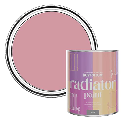 Rust-Oleum Pink Heat Resistant Radiator Paint in Satin Finish - Dusky Pink 750ml