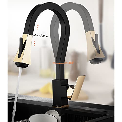 Robinet de traction noire mitigeur extractible avec jet orientable - 3