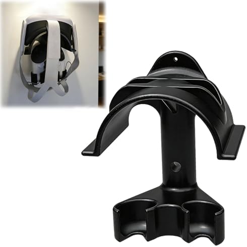 Wall Mount for Headset & Controllers Organizer Stand Compatible with Meta Quest 3 – Space‑Saving Wall Holder Rack for Headset Accessories, Firm Material, Easy Installation