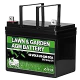 WEIZE Lawn Garden AGM Battery, 12V 320CCA BCI Group U1 SLA Starting Battery for Lawn, Tractors and Mowers, Compatible with John Deere, Toro, Cub Cadet, and Craftsman
