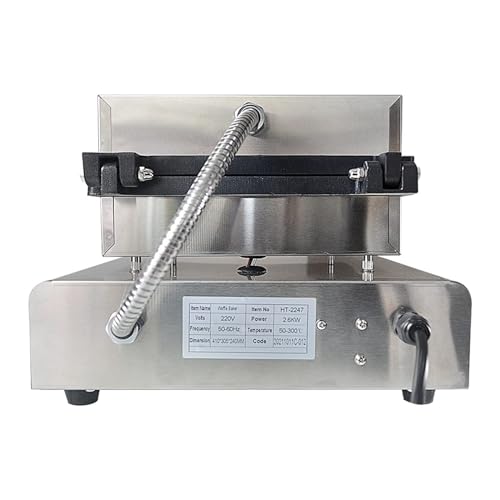 Rotondo Waffle Maker 850W Dual-Sided Pan Antiaderente per dolcetti Fatti in casa rapidi Facile Pulito Apparecchiamento da Cucina con Tubo di Collegamento in Acciaio Inossidabile e comandi intuitivi
