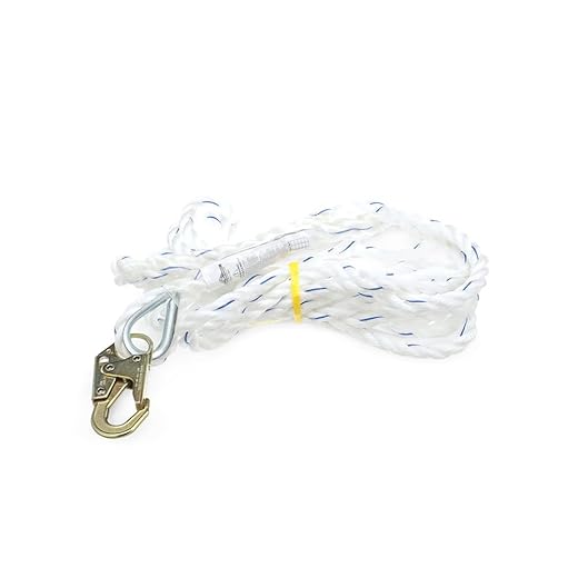 Top 6 Roofing Rope Grab Options for Effective and Safe Roofing Projects 5 PeakWorks Lifeline Rope Grab & Anchor, 50' Cable