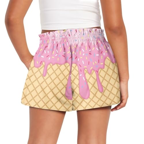 Youngerbaby Girls Sport Shorts Athletic Tennis Shorts with Pockets High Waisted Running Pants2