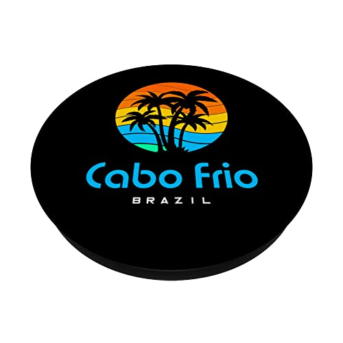 Cabo Frio Brazil PopSockets Swappable PopGrip, Black - Image 2