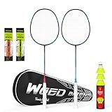 Professional Carbon Fiber Badminton Rackets Badminton Racquet for Backyards Gym(2/4 Packs)