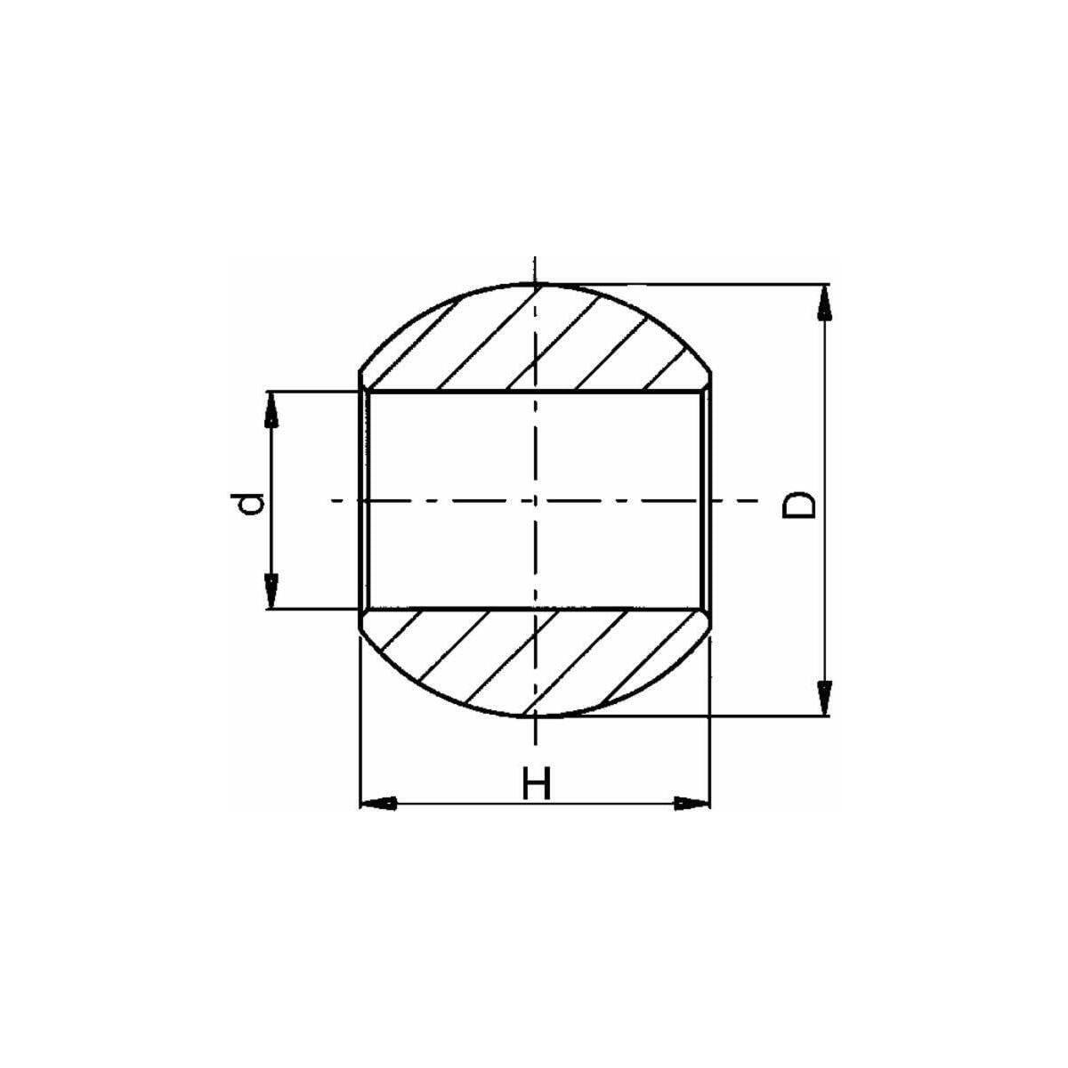 G.L.D. Forniture Rotula per bracci inferiori diametro 56 mm, spessore 45 mm, diametro foro 28 mm categoria 2