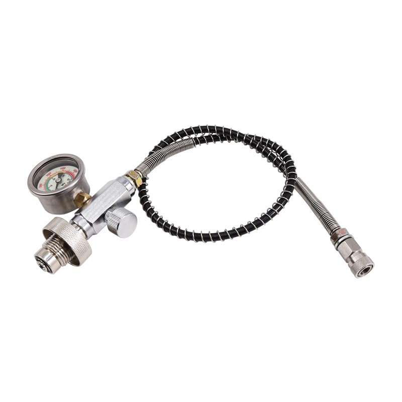 Acecare GREOENEL Amor 4500PSI PCP Paintball High Pressure Gas Charging Adapter Big Tank to Small Cylinder Diving Fire Fighting Gas Station Refill Connector