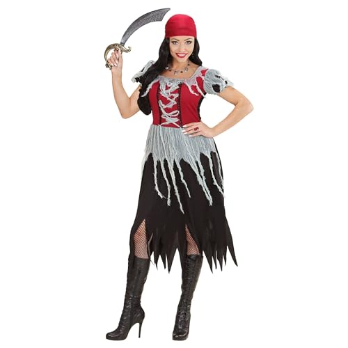 W WIDMANN MILANO Party Fashion - Costume de pirate pour femmes, robe et bandana, tenue de pirate pour Halloween, carnaval et soirée à thème