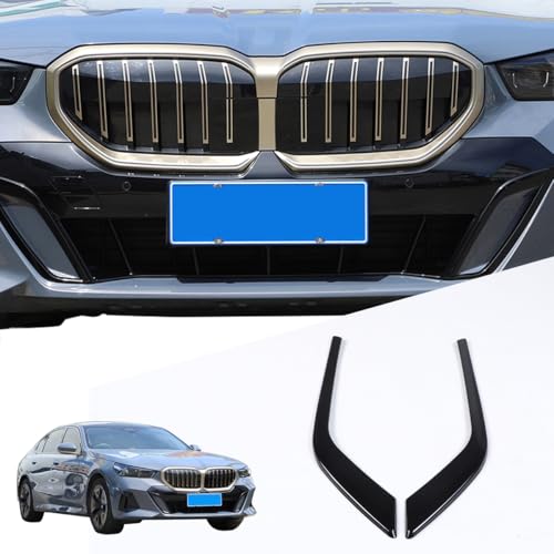 Car Fog Light Trim Compatible with Compatible with BMW 5 Series I5 G60 2024+,Fog Light Trim Front Fog Light Cover Eyebrow Cover Trim Frame Exterior Decoration Accessories(M Sport) (Black)
