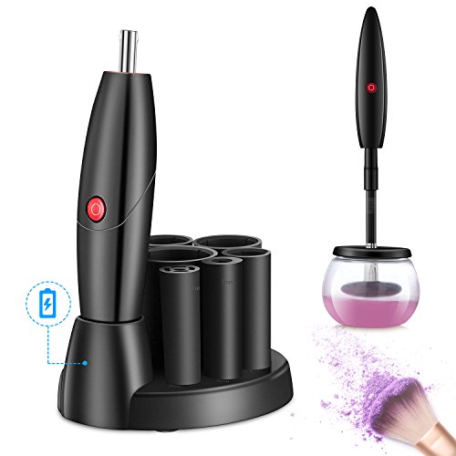 Electric Makeup Brush Cleaner Machine - Automatic Rotation Spinner Dryer with USB Rechargeable Upgrade Station,Best Cleaning Cosmetic Brushes in Seconds