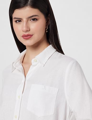 Image of Gap Women Relaxed Fit Full Sleeves Collared Shirt