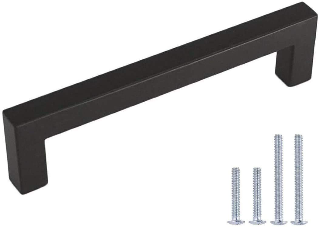 Stangengriffe Relinggriffe Black - LONTAN Bohrlochabst 128mm Stangengriff Schubladengriffe Möbelgriff LSJ12BK