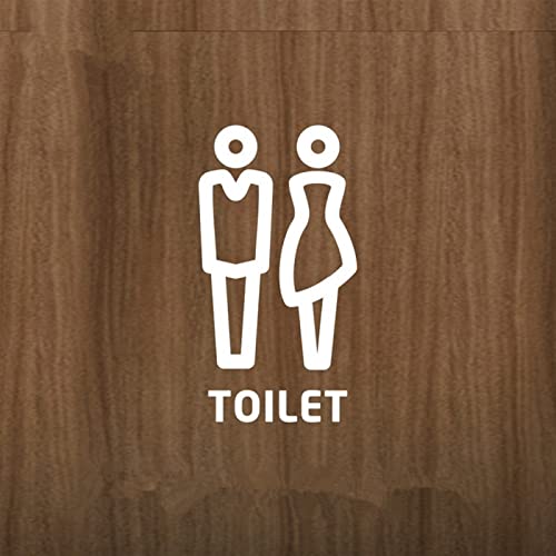 Aushöhlen Männer Frauen Toilettenschilder, Badezimmer WC Türschild Aufkleber, kreative Acryl Hausnummern Hinweisschild Beschilderung (C) (D)