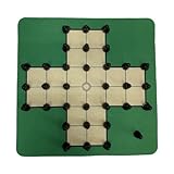 QUXVUIS Juego de de Solitario Hecho a Mano con canicas, tamaño portátil, días Juegos Familiares educativos y Juegos sin Fin, Solitario Divertido Goma