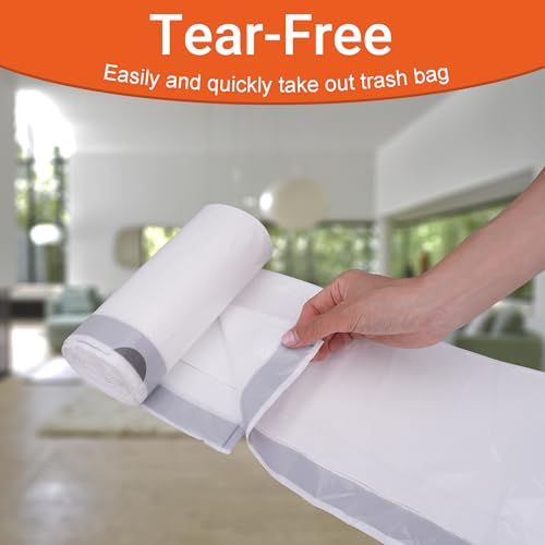 Image of Perfect Fits Code J 100 Count Compatible with simpIehuman Code J 1.2 Mil THICK 200 Count 8-12 Gallon White Garbage Can Liners Reinforced Drawstring Plastic Trash Bags PERFECT FIT & GRAND SAVE