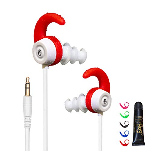 Swimbuds Color Short-Cord Waterproof Headphones (Customizable - Interchangeable Colors)