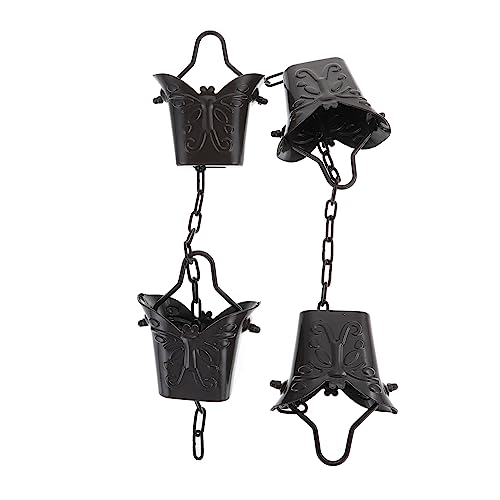 UPKOCH Courtyard Decorative Rain Chain Catcher Chain Drop Rain Chains for Gutters Catching Rain Collector Large Rain Chain Garden Rain Chime Decorations Rain Chain Gutter Aluminum Alloy
