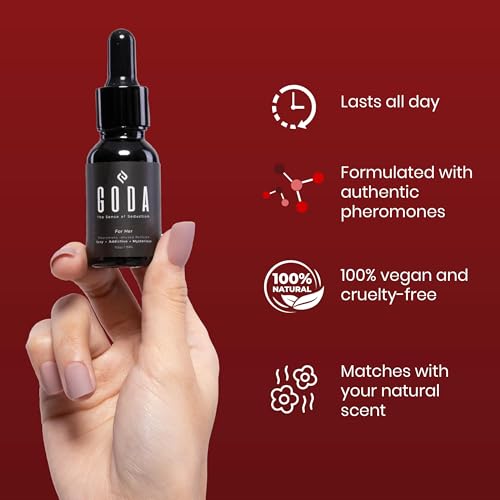 GODA For Her Pheromone Perfume for Women - Long-Lasting Women's Fragrances with Jasmine and Rose - Floral Perfume Oil with Sweet & Spicy Aroma - Vegan & Cruelty-Free Travel Perfume - 15ml/0.50 fl. oz - Image 6