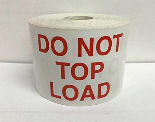1 Roll Large 3x5 Red and White DO NOT TOP Load Special Handling Shipping Pallet Stickers 500 Labels per roll