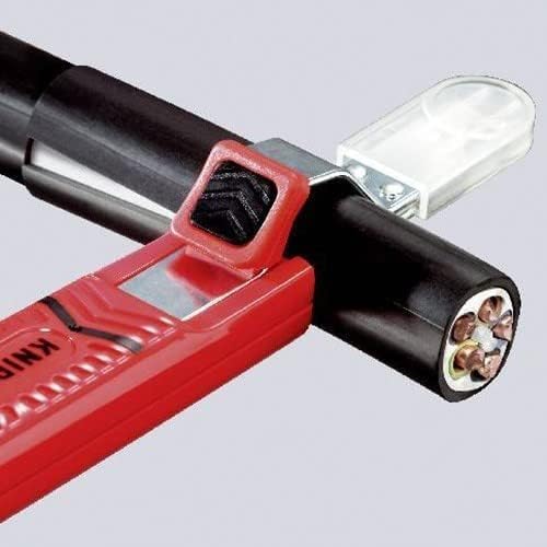 KNIPEX Stripping Tool with Scalpel Blade in Blister Shock-Resistant Plastic Body 130 mm, 16 20 28 SB