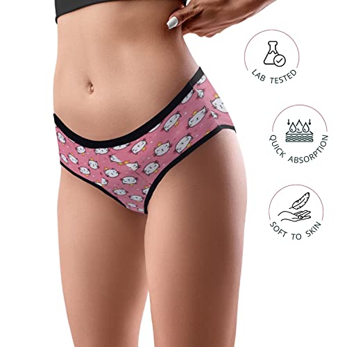 Image of DChica Essentials Period Panties Medium to Heavy Flow No Pad Required Anti Microbial, Absorbent Menstrual Underwear for Women Easy to Wash, Leak-Proof, Reusable Period Panty Briefs (1 Pc)