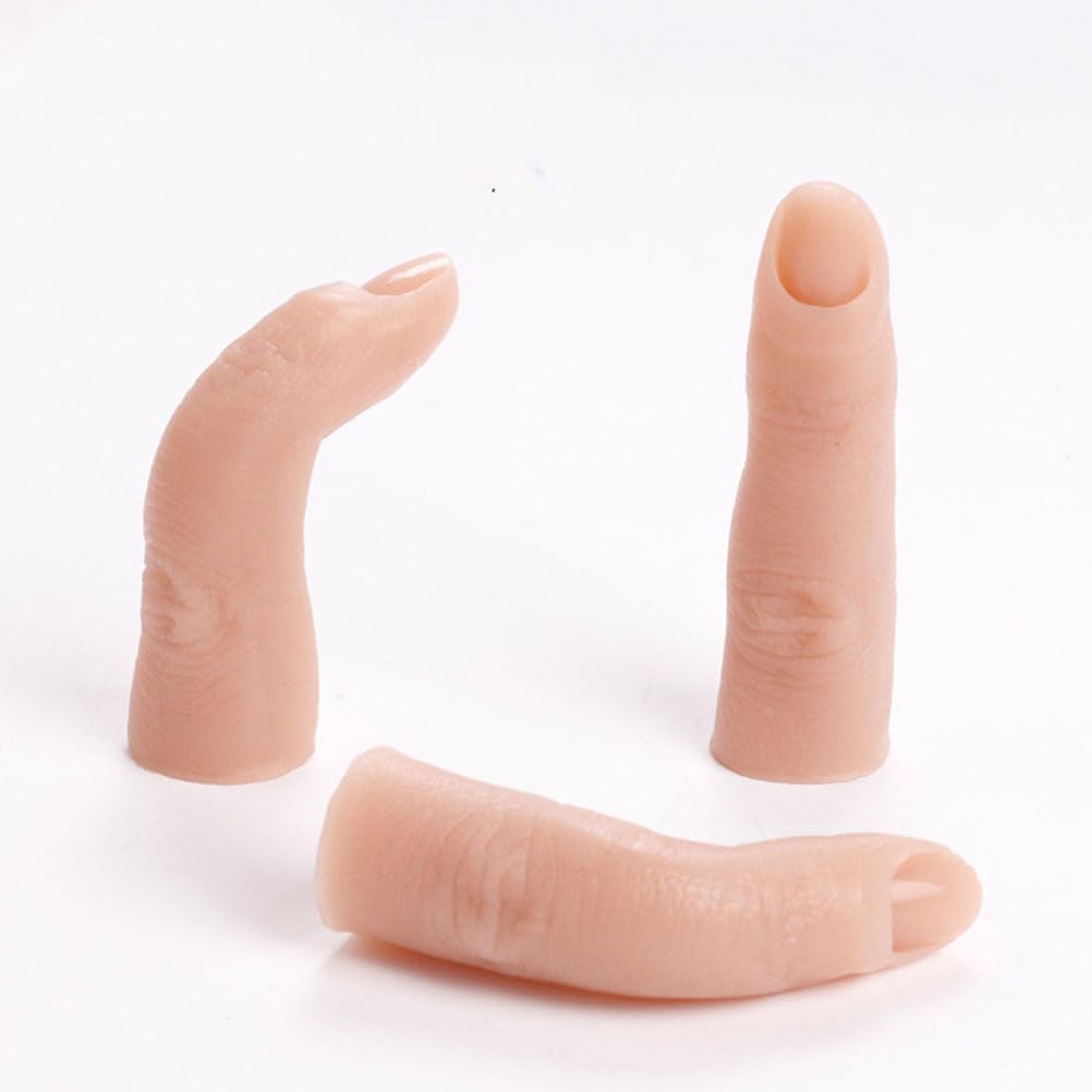 Healeved 3 Piezas Mano De Practicas De Uñas Manicura Práctica de Manos De Silicona Mano Artificial Manicura Completa Práctica De Manicura Entrenador De Práctica De Arte De Uñas Kit Manicura