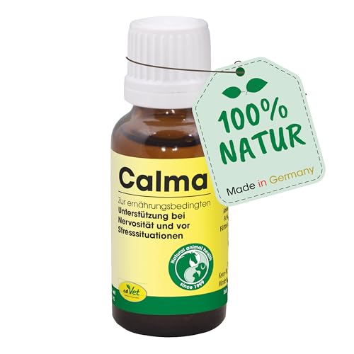 cdVet Naturprodukte Calma 20 ml - Hund, Katze, Pferd - Ergänzungsfuttermittel - emotionale + körperliche Belastbarkeit - Unterstützung - Gemütsregulierend