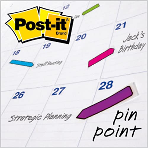 Image of Post-It Arrow Flags .47 inchX1.7 inch 96 /pkg-Assorted Neon Colors