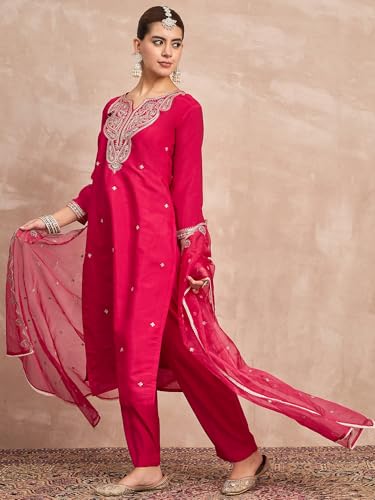 Ensemble kurta fuchsia Varanga XL idéal pour vos soirées d'été et événements - 3