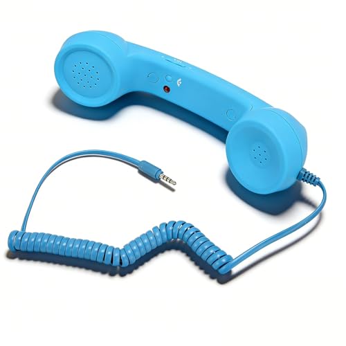 Receptor de teléfono retro antiradiación con volumen ajustable y cable largo para móvil