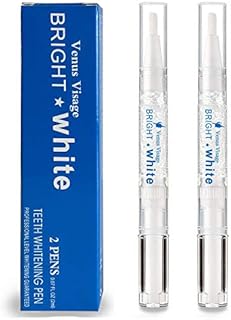 Venus Visage Teeth Whitening Pen (2 Pens), 20+ Uses, Effective＆Painless, No Sensitivity, Travel-Friendly, Easy to Use, Beautiful White Smile, Natural Mint Flavor (Mint)