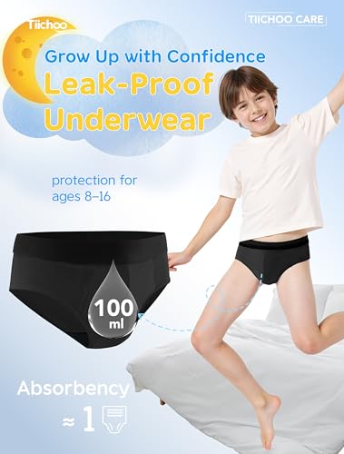 Boys Incontinence Underwear Reusable Cotton Boxer Briefs for Kids 7 Pack2
