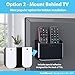 TotalMount Universal Remote Control Holder – Attaches to Wall or Back of TV – Compatible with All TV Remotes (Premium Black, Large Two Pack)