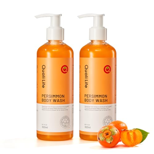 Image of Persimmon Body Wash for Old People Smell - 10.1 Ounce (Pack of 2) | Natural Deodorant Bar Soap for Strong Odor & Nonenal, Deep Cleansing Body Deodorizing for Eliminating Odor, Kids Safe