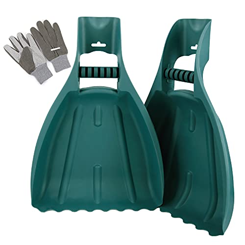 Byhagern Grandes pelles à feuilles, râteau manuel pour enlever les feuilles de jardin et l'herbe Cover