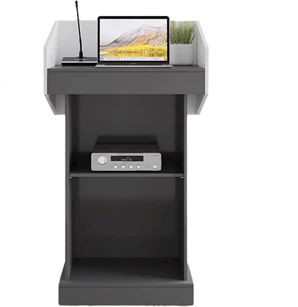DUANHOZ Adjustable Podium Stand for Public Speaking and Events, Sturdy Lectern Support for Presentations