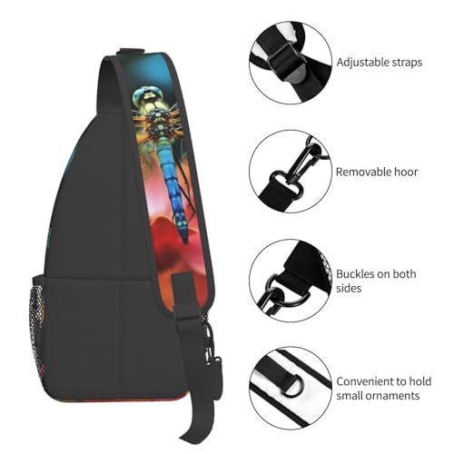 Bolso Crossbody Dragonfly para Hombre y Mujer Negro miniatura 5