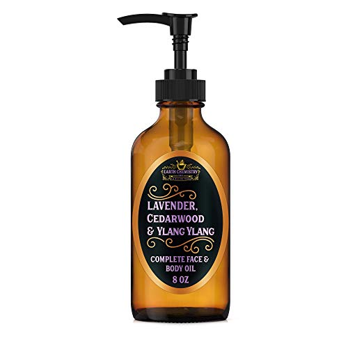 FULL SPECTRUM BODY OIL, Organic Blend of Marula, Lavender, Cedarwood, Ylang Ylang, MCT Coconut with Vitamin E, for Dry Skin, Scalp, Face, Hands, & Nails for Women MADE FRESH