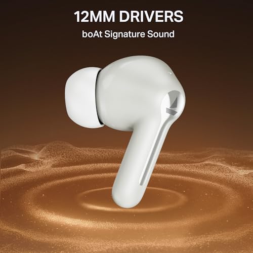 Image of Boat 2025 Launch Airdopes Prime 413, 4Mics ENx, 50hrs Battery, Multipoint, App Support, BT v6.0, 12mm Drivers, ASAP Charge, Bluetooth Earbuds, TWS Ear Buds Wireless Earphones with mic (Cool White)