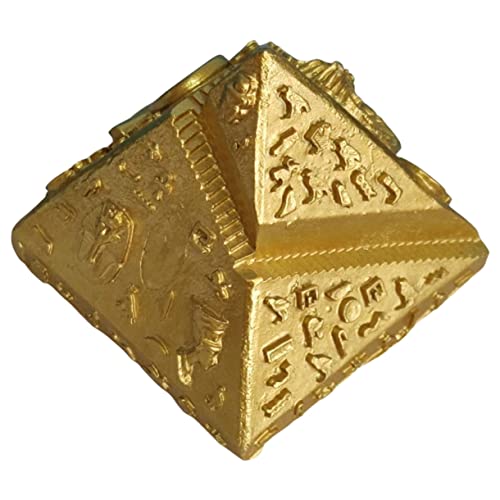 GOOHOCHY レジン製アンティーク埃及ピラミッド模型 耐久性ある装飾置物 家やオフィスのデスクトップ飾り ベッドルームや砂盤用ミステリアスインテリア