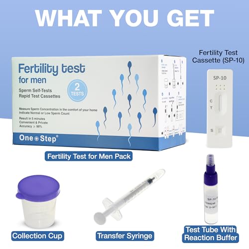 One Step Male Fertility Test Kit, 2‑Test Pack – Home Sperm Check Test for Men – Quick Male Fertility Rapid Test – Detects SP‑10 Protein & Estimates Sperm Concentration – in Vitro Infertility Aid - Image 4