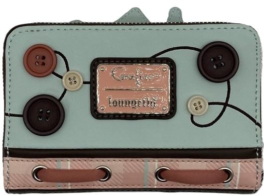 Loungefly Coraline Garden Party Zip-Around Wallet – Officially Licensed, Faux Leather, Embroidered Details, Multiple Card Slots2
