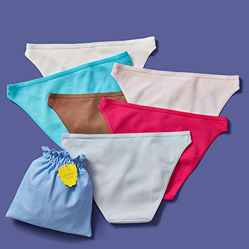 Yellowberry - Petal Pima Cotton Best Girls Most Comfortable Quality Underwear Bundle for Tweens Teens (Pack of 6)3
