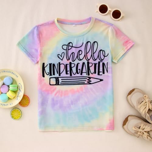 Image of MODNTOGA Kid Girl Boy First Day of School Shirt Back to School T-Shirt Hello Kindergarten 1st 2nd 3rd Grade Graphic Tee Tops