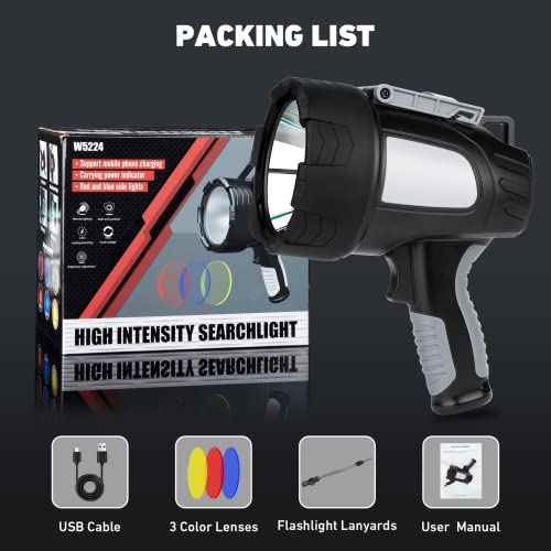Lbe W5118 Rechargeable Spotlight Outdoor,1000,000 Lumens Led Spotlight Flashlight thumb #7
