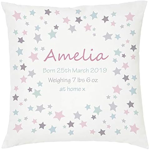 Tigerlilyprints Personalised Baby Girl Cushion Cover