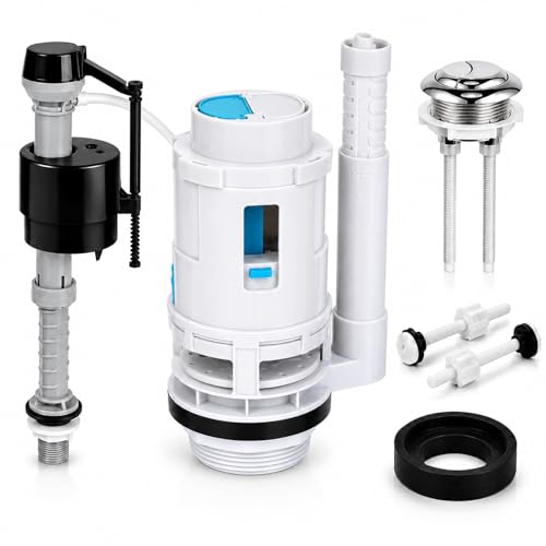 3 Inch Dual Flush Valve Replacement Kit for 2-Piece Toilets Compatible with Glacier Bay Toto WaterRidge AquaSource& More Complete Toilet Repair Kit to Fix Leaks Weak Flush & Wobbling (3 inch)